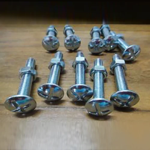 A307 Gr En hvid zink tagbolt med hex møtrik samlet